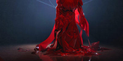 Poster featuring The Sightless One, the creature that hunts the player in the game